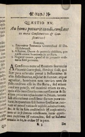 149-158, Quaest. XV.