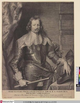 Francisco Thomae a Sabaudia [Porträt de Tommaso di Savoia Carignano; ; Portret van ]