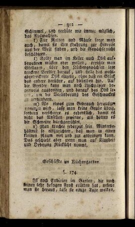 § 174-176. Geschäfte im Küchengarten.