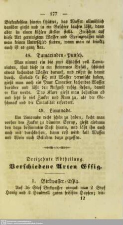 Dreizehnte Abtheilung. Verschiedene Arten Essig