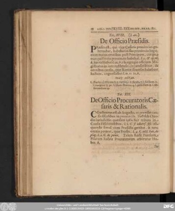 Tit. XIX. De Officio Procuratoris Caesaris & Rationalis.