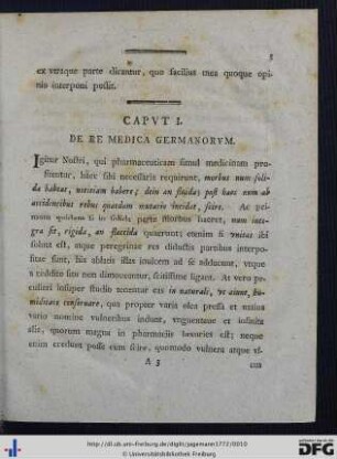 Caput I. De Re Medica Germanorum.