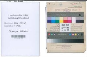 Entnazifizierung Wilhelm Obernyer , geb. 19.07.1905 (Spediteur)