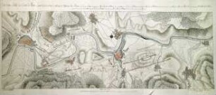 WHK 24 Deutscher Siebenjähriger Krieg 1756-1763: Karte der Laufs der Weser mit den Feldlagern von Corvey, Luchtringen, Holzminden und Bevern, 13. bis 20. August 1757