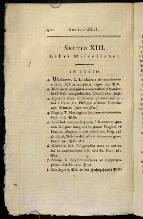 510-539, Sectio XIII. Libri Miscellanei.