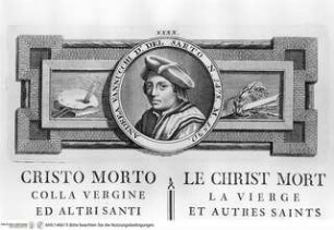 M. Lastri, L'Etruria Pittrice ovvero storia della pittura toscana...,tomo I, Firenze 1791Porträt des Andrea del Sarto; Vignette XXXX - L'Eturia pittrice, Vignetten aus Bd. 1