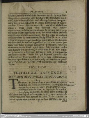 De Theologia Daemonum Specimen Inau[g]urale Theologicum