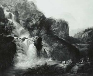 Landschaft mit Wasserfall