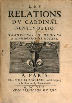 Les Relations du Card. Bentivoglio