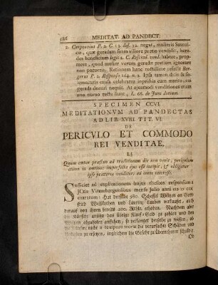 586-598, Ad Lib. XVIII. Tit. VI. De Periculo Et Commodo Rei Venditae