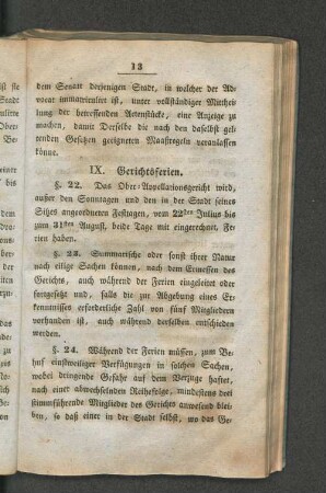 IX. Gerichtsferien.