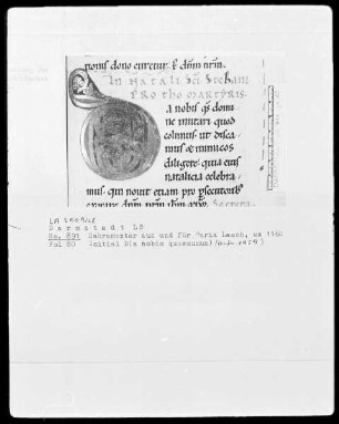Laacher Sakramentar — Initiale D (a nobis quaesumus), Folio 80 recto