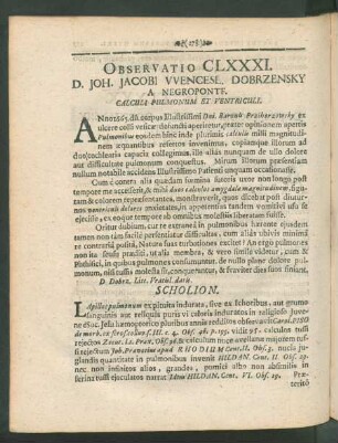 Observatio CLXXXI. - CC.