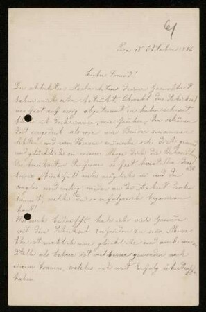 Nr. 36: Brief von Luigi Bianchi an Adolf Hurwitz, Pisa, 15.10.1886
