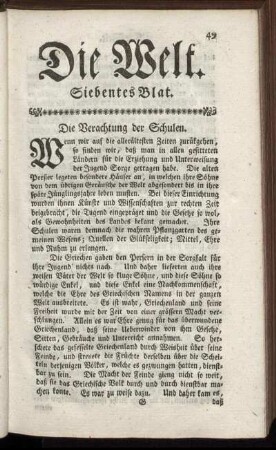 Siebentes Blat.