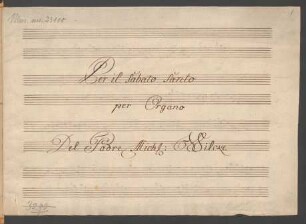 Stücke für Tasteninstrument; org; G-Dur