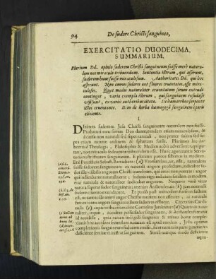 [Exercitatio Duodecima.- Decima Quarta.]