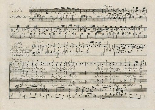 Nr. 5 Schweizer Freiheits-Gesang nach der Melodie des Kuhreihen