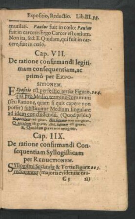 Cap. VII. De ratione confirmandi legitimam consequentiam, ac primo per Expositionem.