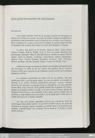 Quelques Dynasties De Drogmans