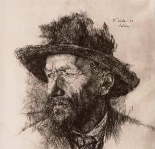 Porträt eines alten Mannes mit Hut
