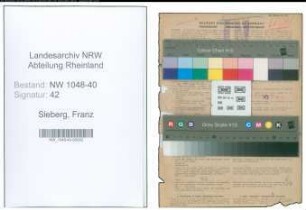 Entnazifizierung Franz Sieberg , geb. 08.08.1904 (Richter)