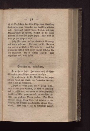 29. Ermahnung, ermahnen.