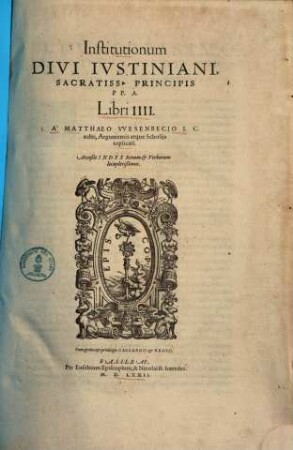 Institutionum Iustiniani libri IIII