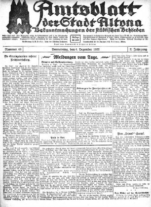 Nummer 49 : Donnerstag, den 6. Dezember 1922