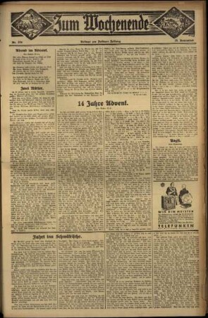 Dritte Ausgabe vom Sonntag, den 25. November 1934.