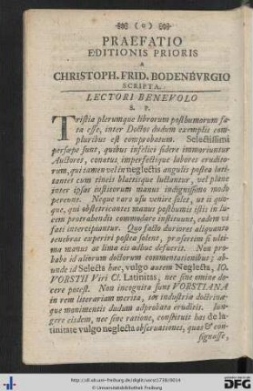 Praefatio Editionis Prioris.