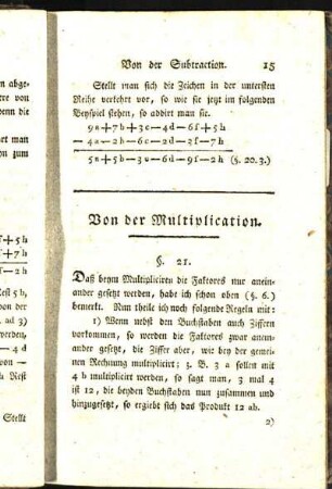 Von der Multiplication
