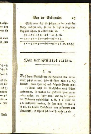 Von der Multiplication