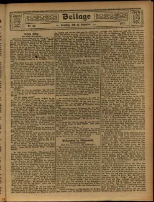 Zweite Ausgabe vom Sonntag, den 24. Dezember 1922.