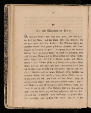 10. Die drei Maennlein im Walde.