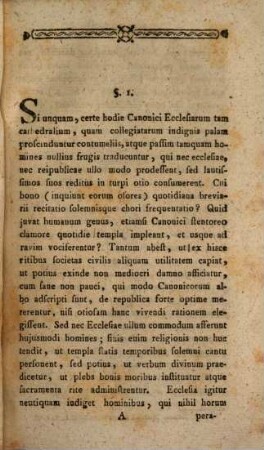 Schediasma Academicum De Utilitate Et Obligatione Ecclesiarum Cathedralium Ac Collegiatarum