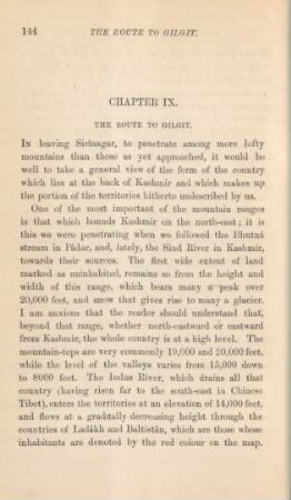 Chapter IX. The route to Gilgit