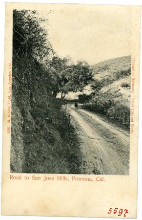 Road to San Jose Hills Pomona, Cal.