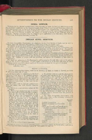 Indian Civil Service.