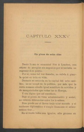 Capítulo XXXV - Un plazo de ocho días.