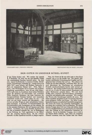 Der Osten in unserer Möbel-Kunst