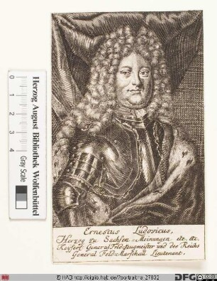 Bildnis Ernst Ludwig I., Herzog zu Sachsen-Meiningen (reg. 1706-24)