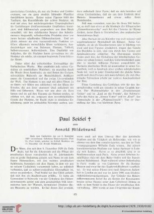 Paul Seidel †