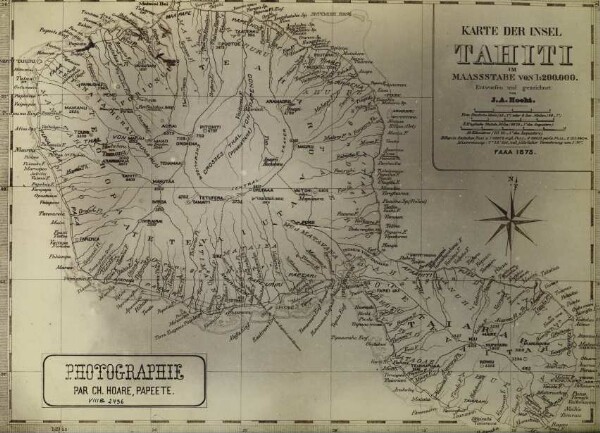 "Carte de l'île de Tahiti"