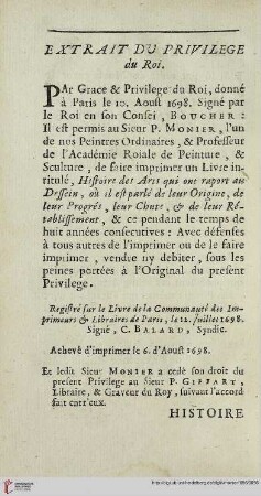 Extrait du privilege