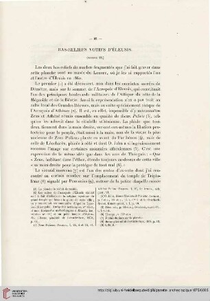 Bas-reliefs votifs d’Éleusis