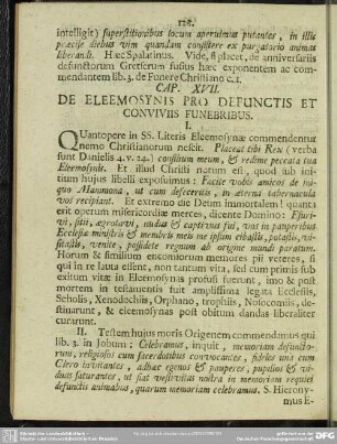 Cap. XVII. De Eleemosynis Pro Defunctis Et Conviviis Funebribus