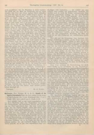 337-340 [Rezension] Matheson, George, Growth of the Spirit of Christianity from the first century to the down of the Lutheran era. 2 vols