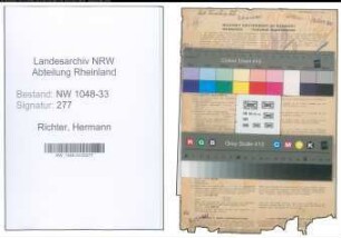 Entnazifizierung Hermann Richter , geb. 04.02.1885 (Baurat)