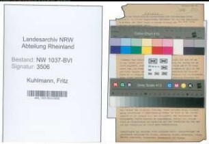 Entnazifizierung Fritz Kuhlmann , geb. 03.05.1896 (Schulleiter)